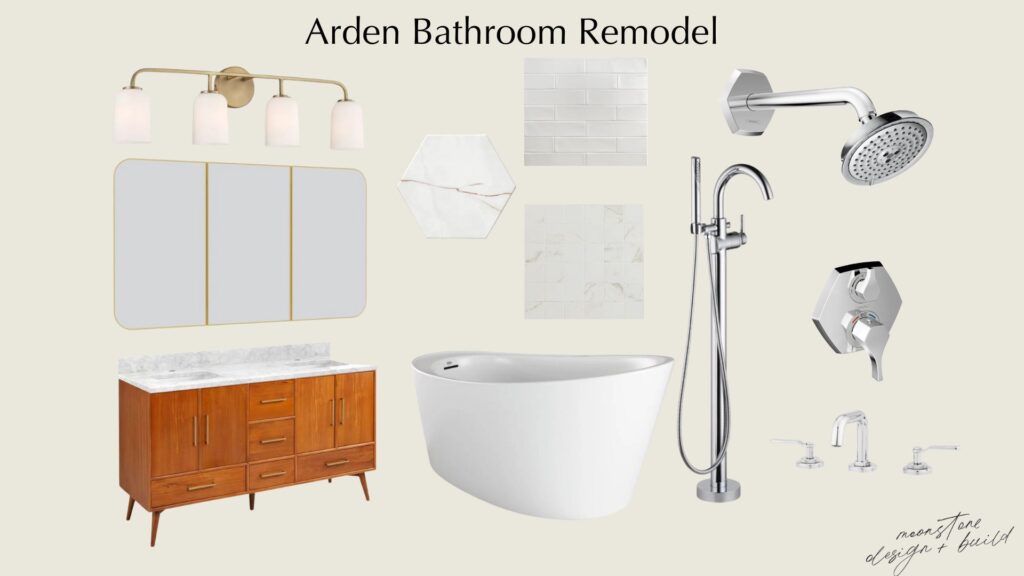 Design selections for bathroom remodel in the twin cities.